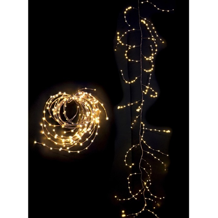 Couronne ou guirlande lumineuse Noël flexible à LED, 240 diodes