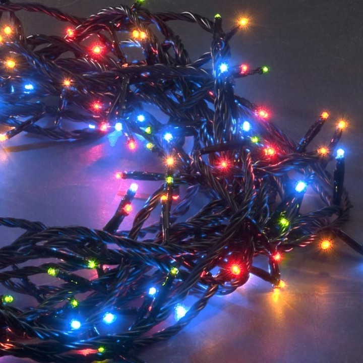 Guirlande lumineuse exterieur LED, 180 diodes multicolores