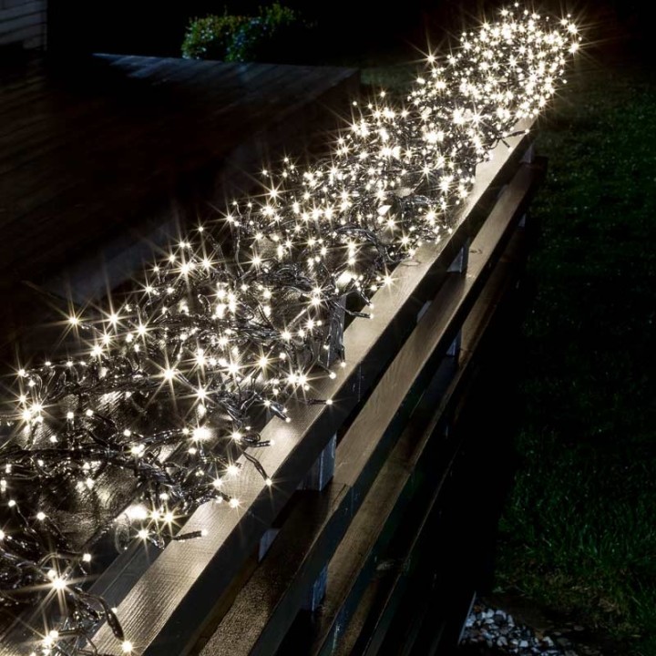 Guirlande lumineuse extérieur à LED, 576 diodes blanches