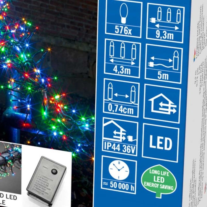 Guirlande lumineuse extérieur à LED, 768 diodes blanches