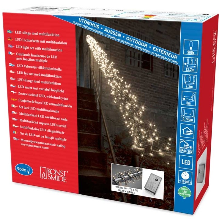 Guirlande lumineuse extérieur à LED, 960 diodes blanches