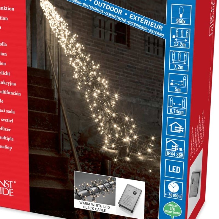 Guirlande lumineuse extérieur à LED, 960 diodes blanches