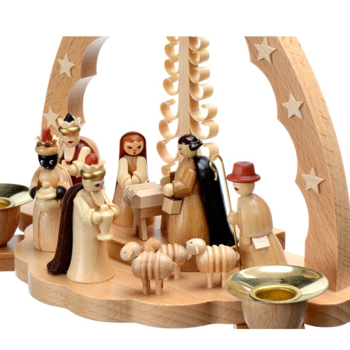 
Crèche en bois grande taille avec figurines de noel