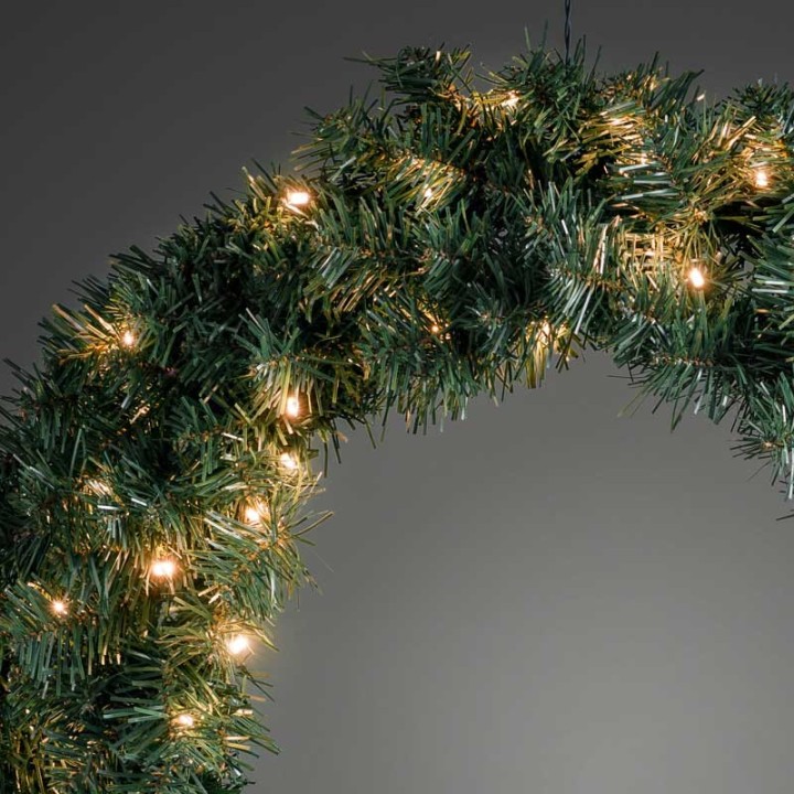 Couronne de sapin extérieur à LED, 60 cm
