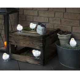 Décoration de Noël exterieur, 5 oiseaux lumineux à LED