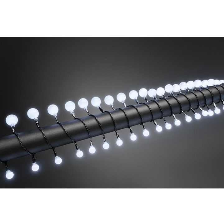 Guirlande lumineuse extérieure à LED, 80 diodes rondes blanc froid