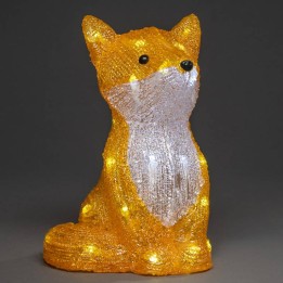 Renard lumineux à Led en acrylique, 27 cm