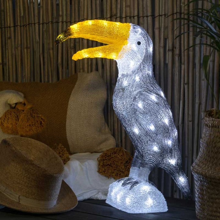Oiseau lumineux Led, Toucan 48 cm