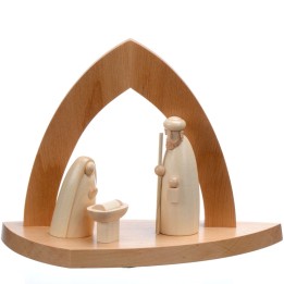 Crèche en bois en forme d'arche