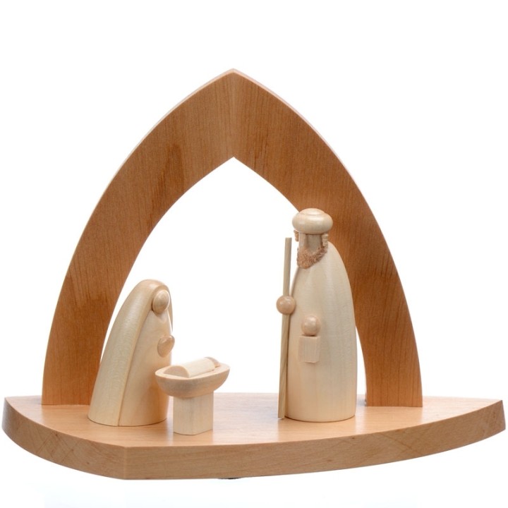 Crèche en bois en forme d'arche