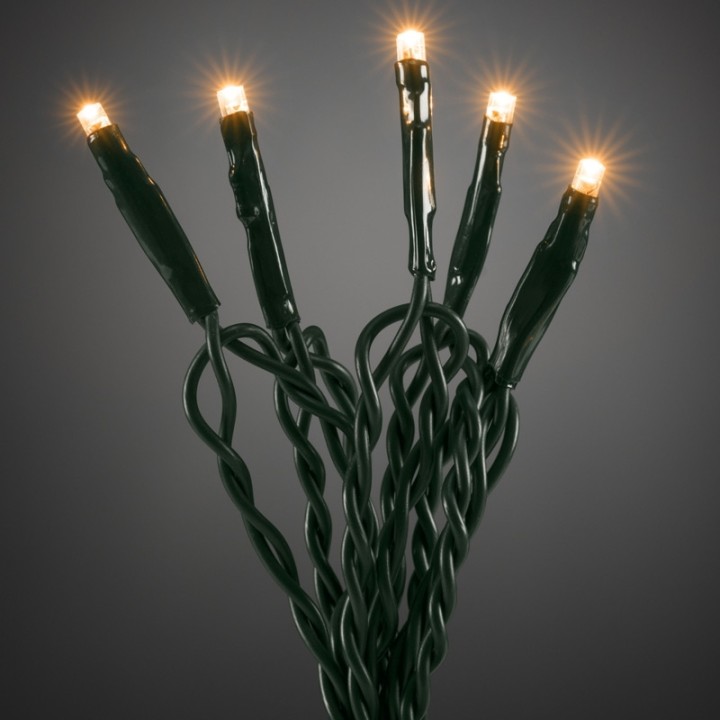 Guirlande lumineuse à micro-LED, soudées, 35 diodes ambrées