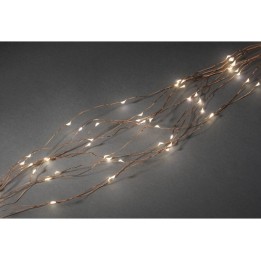Guirlande lumineuse LED ornées de gouttes, 480 diodes blanc chaud, fil cuivré