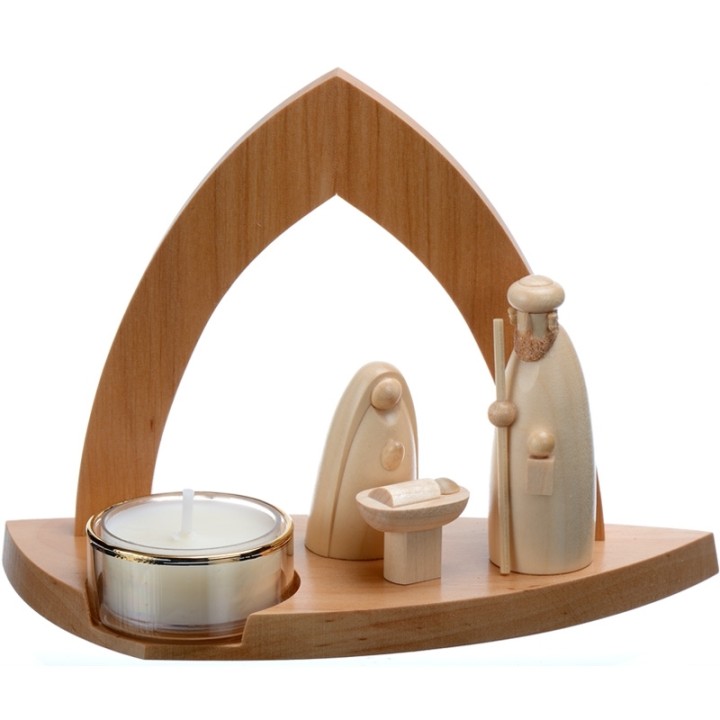 Crèche moderne en forme d'arche avec bougeoir
