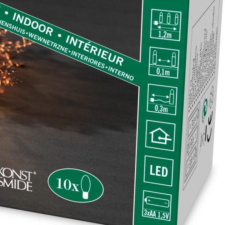 Guirlande lumineuse décorative à LED, flocons de neige métalliques couleur
cuivre