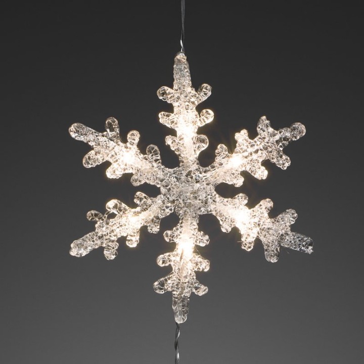 Décoration de fenêtre, 3 flocons de neige à suspendre