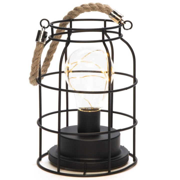 Lanterne lumineuse à Led en métal, ronde, 18 cm