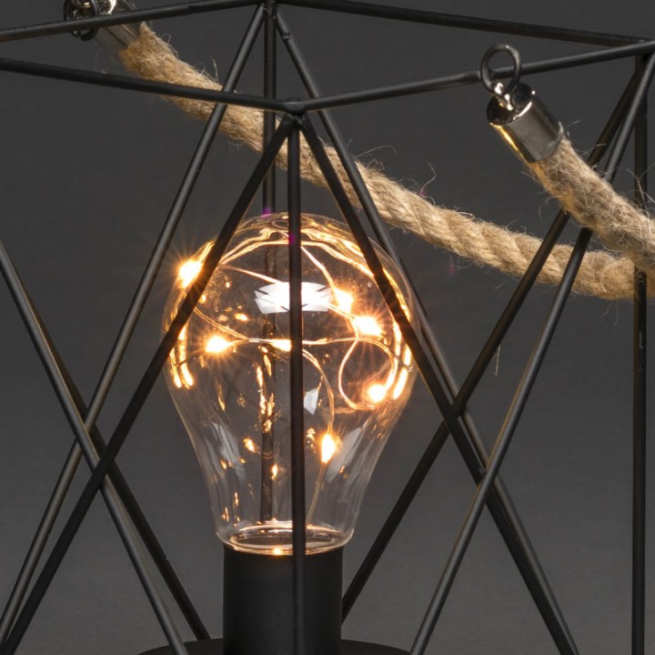 Lanterne lumineuse à Led en métal, carrée, 19 cm