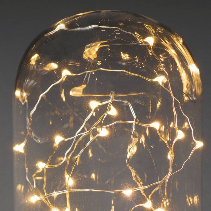 Boule en verre lumineuse décorative à Led, 17 cm