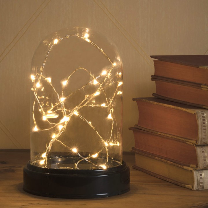 Boule en verre lumineuse décorative à Led, 17 cm