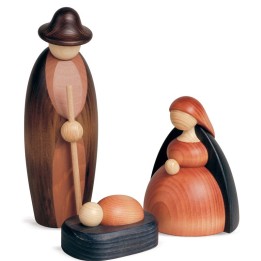Grande crèche de Noël, Joseph, Marie et Enfant Jésus