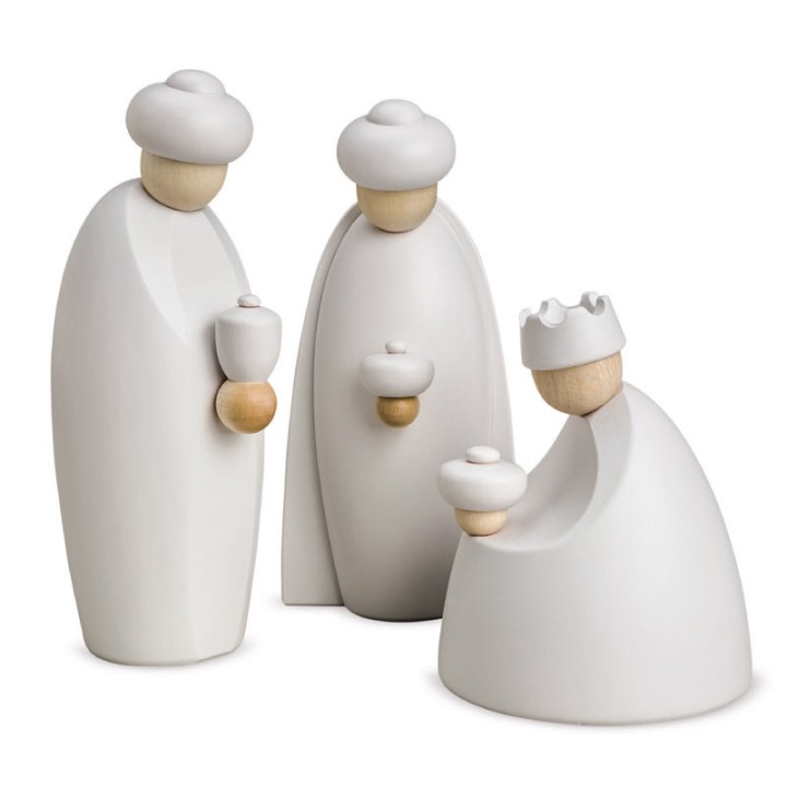 Crèche de Noël complète avec 12 personnages 12 cm BLANC 