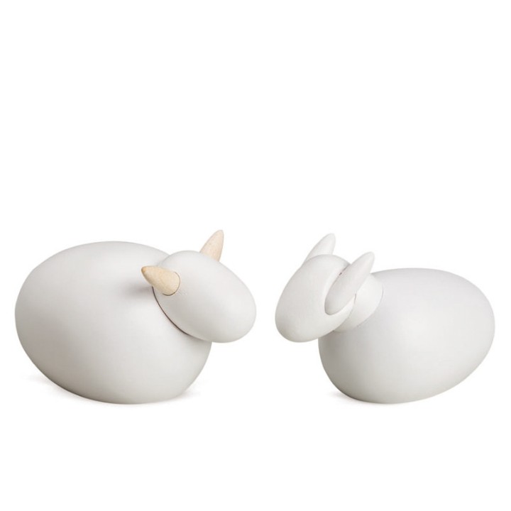 Crèche de Noël complète avec 12 personnages 12 cm BLANC 
