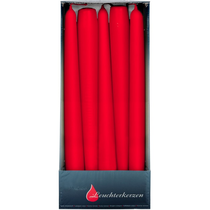 Bougies de chandelier rouges