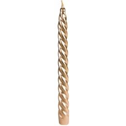 Bougie torsadée dorée pour chandelier