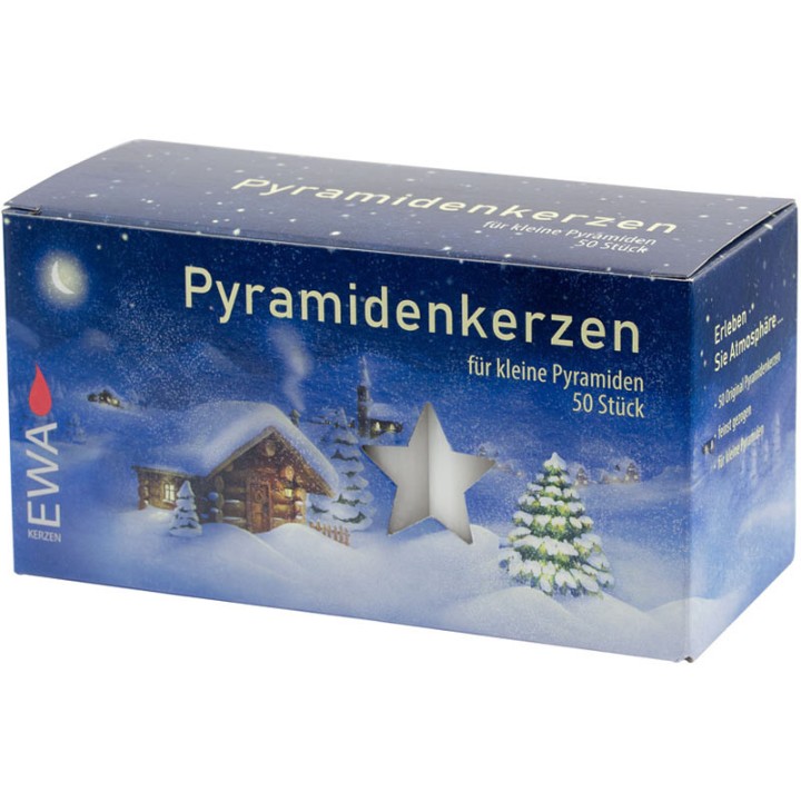 50 Bougies de Noël blanches pyramidenkerzen 14 mm