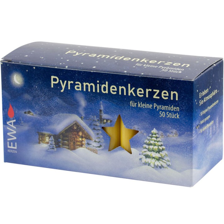 50 Bougies de Noël ocre pyramidenkerzen 14 mm