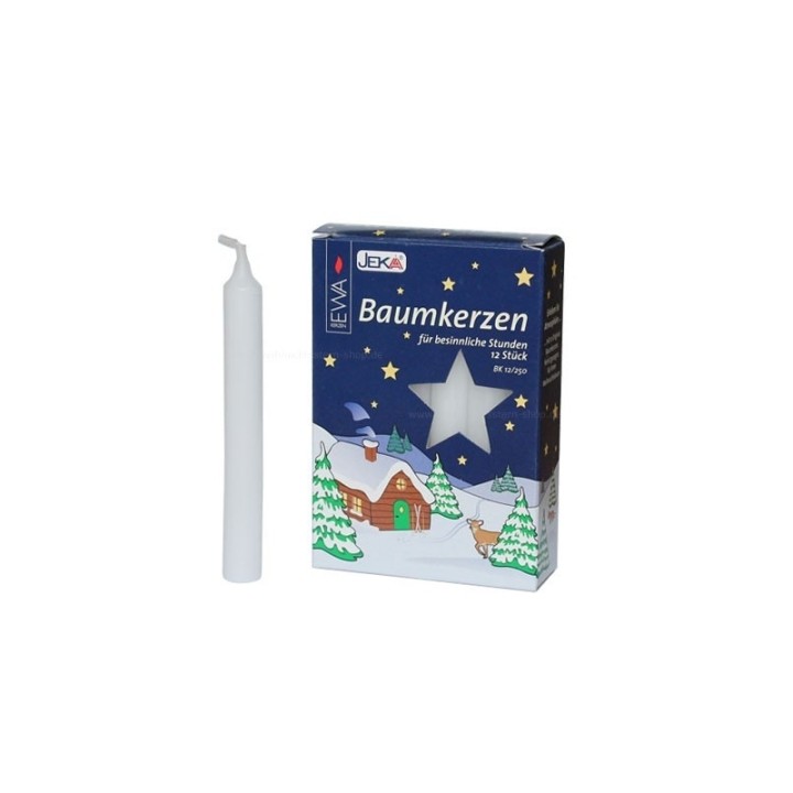Lot  -50% 72 bougies sapin de Noël, Baumkerzen 15 mm blanches