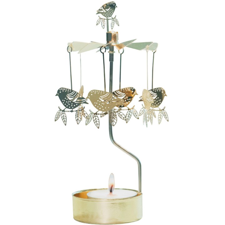 Bougeoir carrousel Moineaux sur branche 