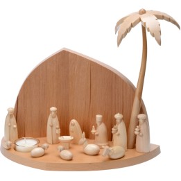 Crèche de Noël avec personnages