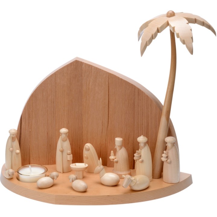 Crèche de Noël avec personnages