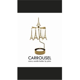 Bougeoir carrousel tour Eiffel doré 