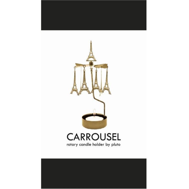 Bougeoir carrousel tour Eiffel doré 