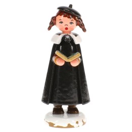Fillette chanteuse avec livre de chants- Village de Noël miniature