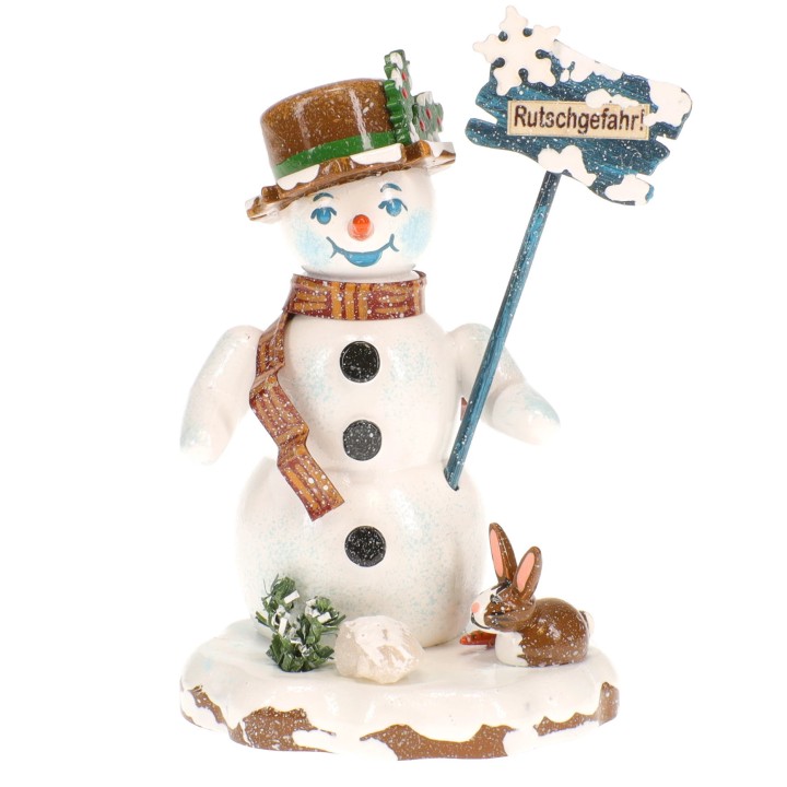 Bonhomme de neige panneau - Village de Noël miniature