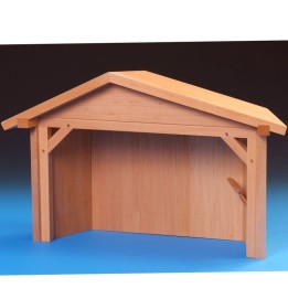 Creche de Noel en bois étable de Bethléem