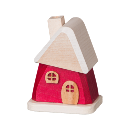 Personnage brûle-encens maison rouge