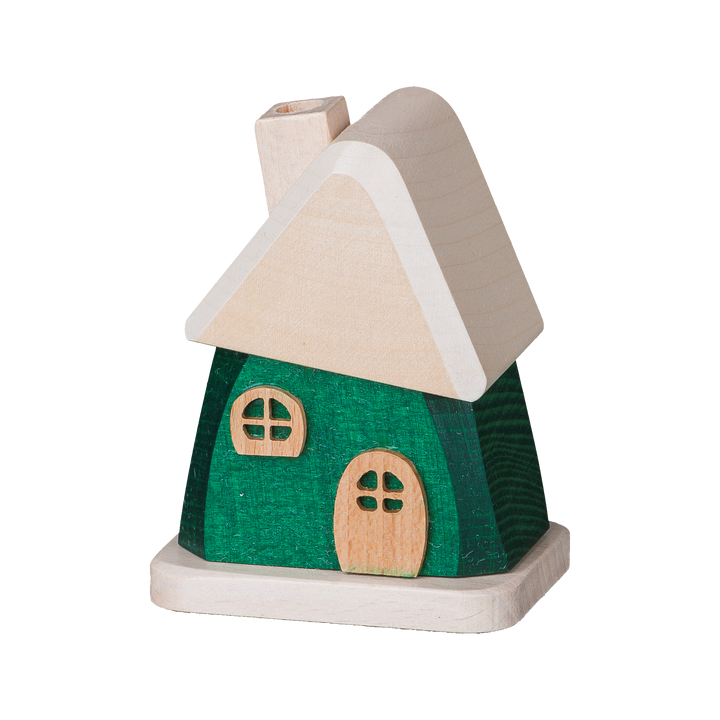 Personnage brûle-encens maison verte