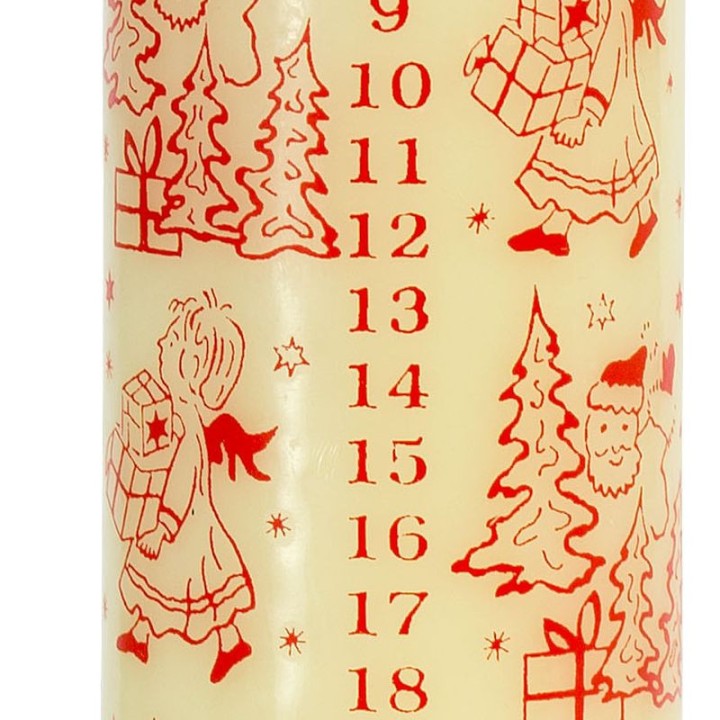 Bougie de l'Avent graduée, 20 cm