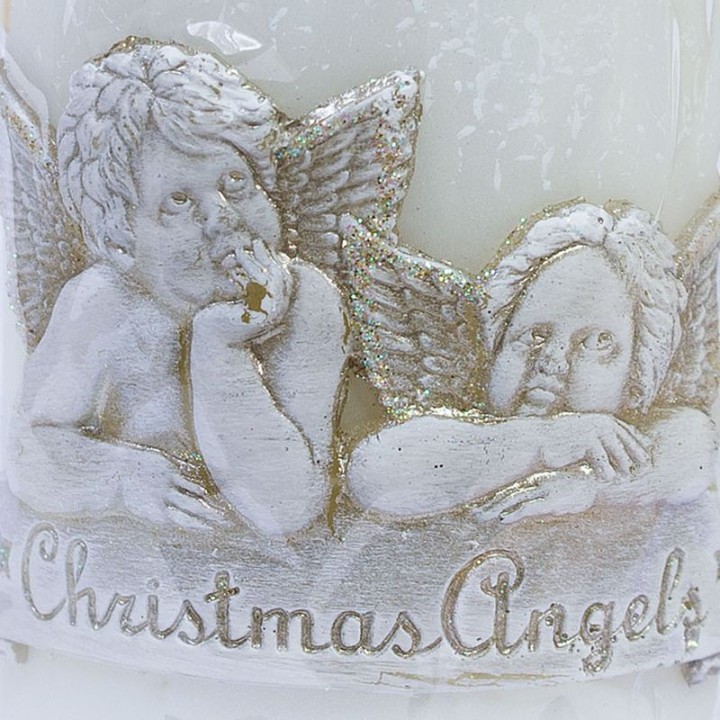Bougies de Noël - Anges de Noël Blanc