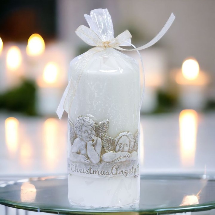 Bougies de Noël - Anges de Noël Blanc