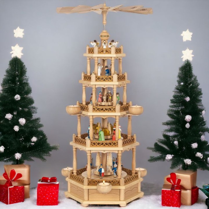 Weihnachtspyramid allemande 5 étages