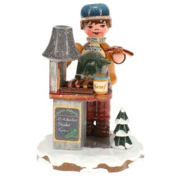 Village de Noël miniature, marchand de saucisses