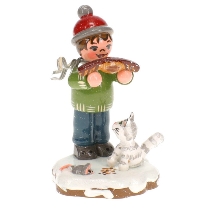 Village de Noël miniature, mangeur de saucisses