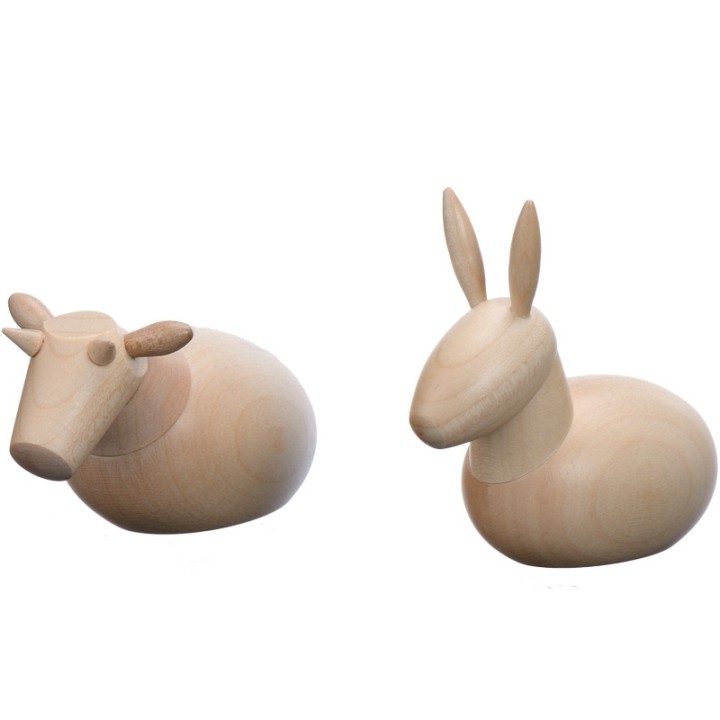 Ane et le boeuf pour creche de Noel
