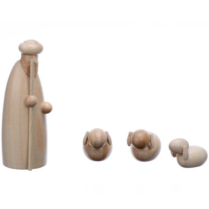 Berger, mouton, personnages crèche de Noël
