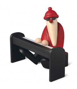 Figurine père Noël pianiste